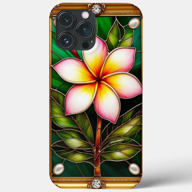 Desenho Floral em Moldura Dourada (Verso)
