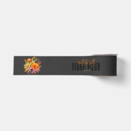 Desenho Floral Sofisticado Flores Laranja Preta