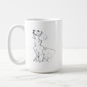 Desenho Fofo de Dachshund, Caneca de Café para Mãe
