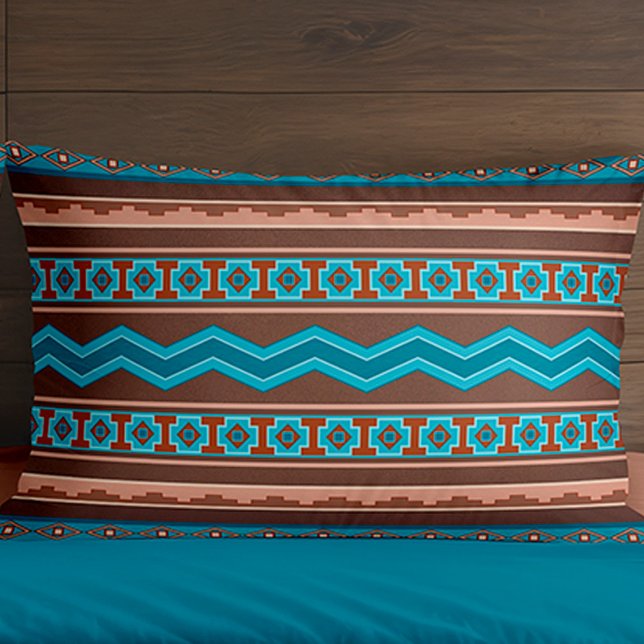 Desenho Geométrico de Cameron Gorge ao Estilo Sudo (Customizable Southwest Style Geometric Cameron Design Pillow Cases. Matching Duvets Sold Seperately)