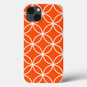 Desenho Geométrico Laranja de Círculos Sobrepostos