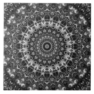 Desenho Geométrico Mandala Preto e Branco