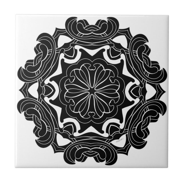 Desenho Geométrico Preto e Branco (Frente)