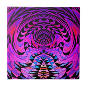 Desenho Geométrico Roxo Brilhante Fractal