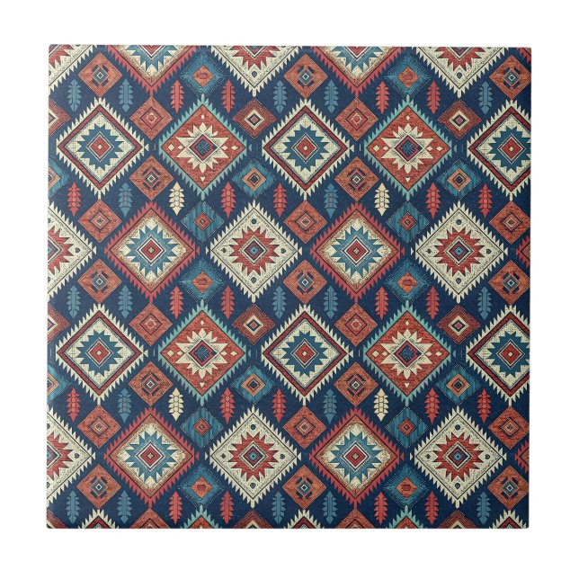 Desenho Geométrico Textil Tribal Azteca do Sudoest (Frente)