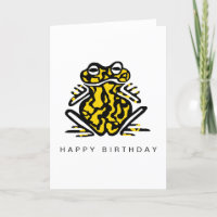 Desenho manual - Corroboree Sapo - Cartão de anima