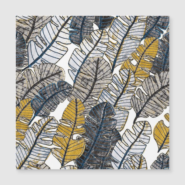 Desenho manual: Folhas tropicais (Frente)