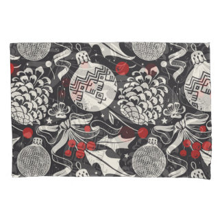 Desenho-Mão De Natal: Mistletoe Pine Seamless.