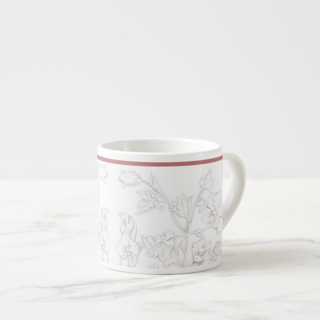 Desenho Mughal em uma Caneca de Espresso (Frente Esquerda)