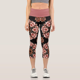 Desenho Oriental Rosa e Preto