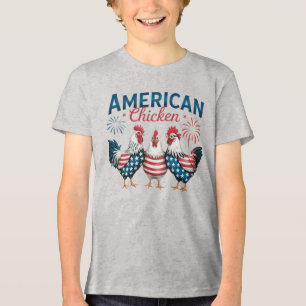 Desenho Patriótico Americano de Frango de 4 de Jul