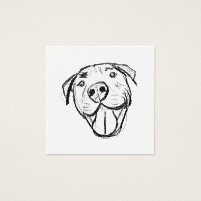 desenho pitbull simples amantes de cães preto bran (Frente)