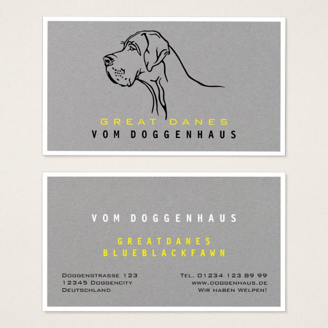 Desenho Puro de Dogue Alemão (Frente & Verso)