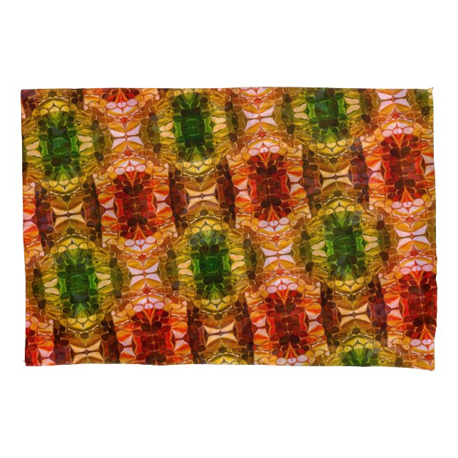 Desenho redondo gera formas vermelhas, verdes e do (Frente)