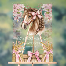 Desenho Romântico de Cavalo com Cerejeiras em Flor