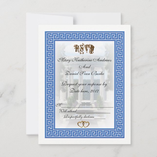 desenho RSVP Greek Key (Frente)