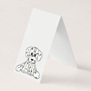 Desenho simples de um cão dalmata de pelúcia em pr