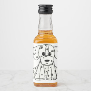 Desenho simples de um cão dálmata de pelúcia em pr