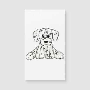 Desenho simples de um cão dalmata de pelúcia em pr