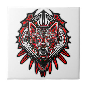 Desenho Totêmico Tribal Haida de Lobo
