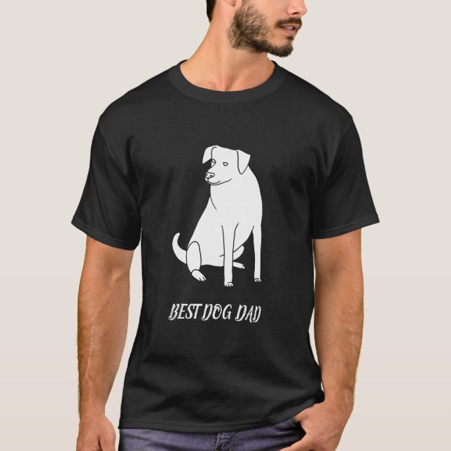 Desenho traçado do melhor Pai de cães das Camiseta (Frente)