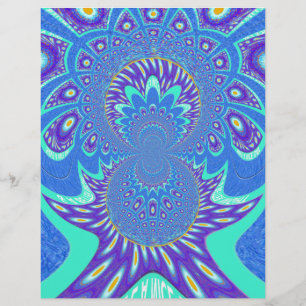 Desenho vetorial de caleidoscópio azul ciano lindo