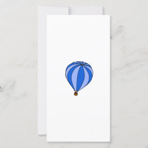 Desenhos animados azuis do Ballon do ar quente