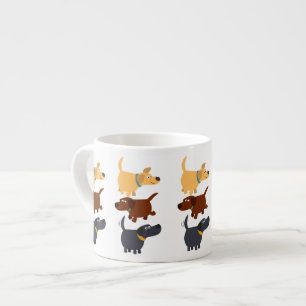 Desenhos animados bonitos Labradors na caneca do