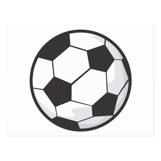 Desenhos animados da bola de futebol cartão postal