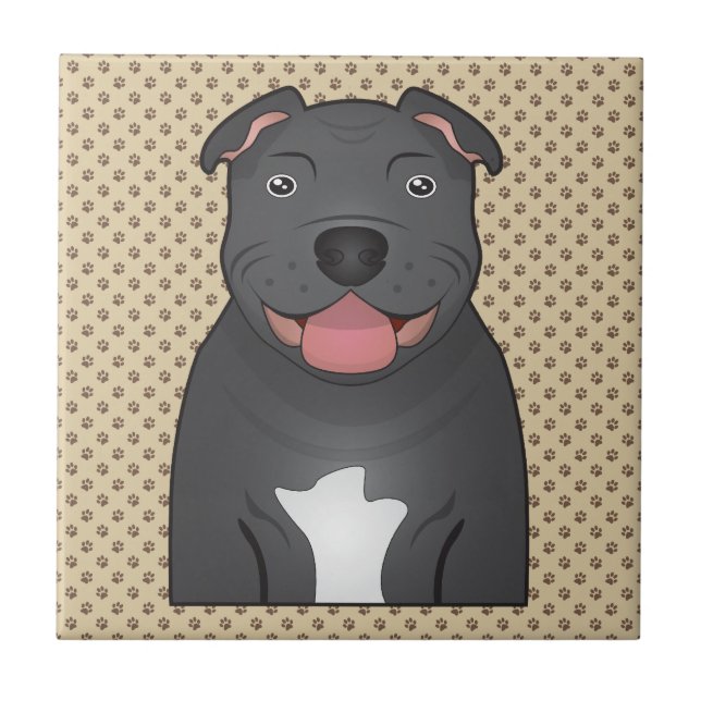 Desenhos animados de Staffordshire bull terrier (Frente)
