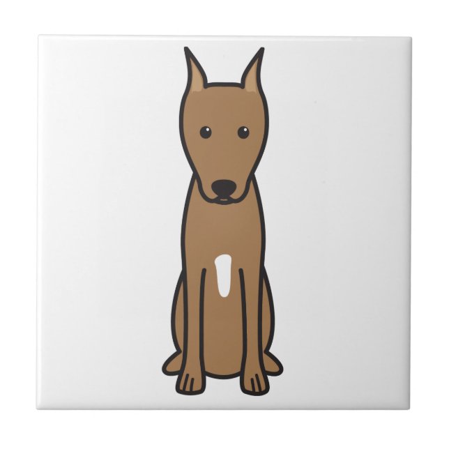Desenhos animados do cão do Pinscher diminuto (Frente)