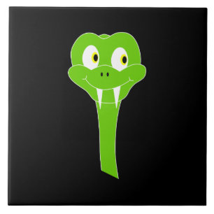 Desenhos animados insolentes do cobra verde no