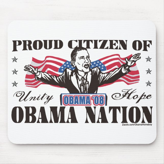 Desenhos animados Mousepad da nação de Obama (Frente)