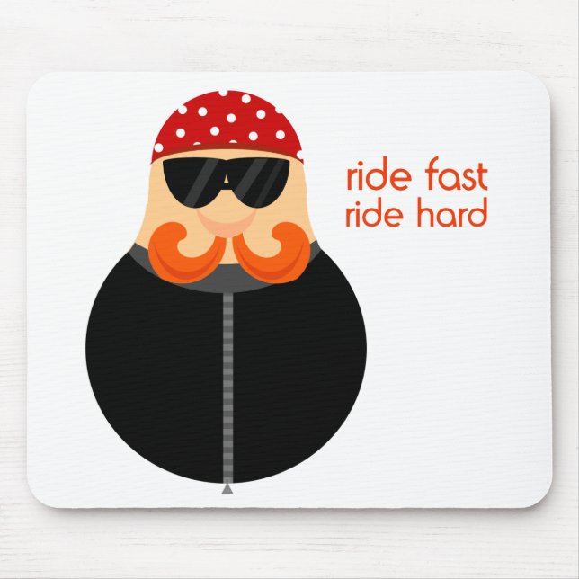 Desenhos animados Mousepad do motociclista (Frente)