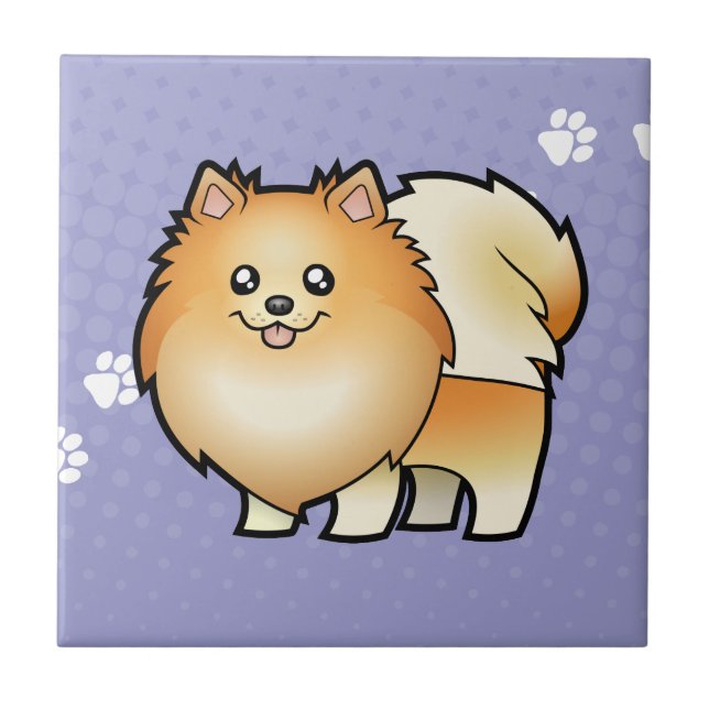 Desenhos animados Pomeranian (Frente)