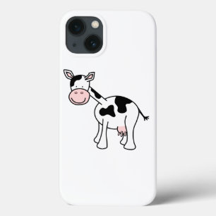 Desenhos animados preto e branco da vaca