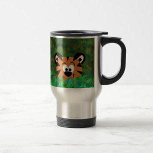 Desenhos animados que espreitam a caneca de viagem