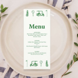 Desenhos da Linha de Golfe Verde Menu
