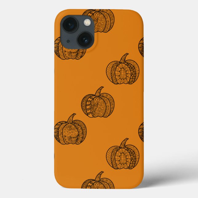 Desenhos de Halloween boho mandala abóboras Outono (Verso)