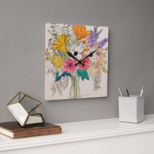 Desenhos de relógio Floral Elegante para charme