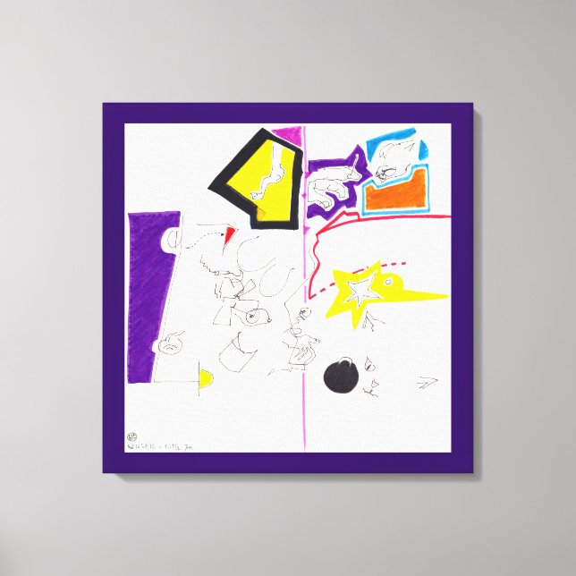 Desenhos Noturnos e Nap 02 Impressão de tela (Frente)