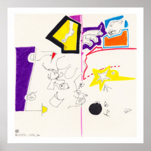 Desenhos noturnos e Nap 2 por Poster de arquivamen