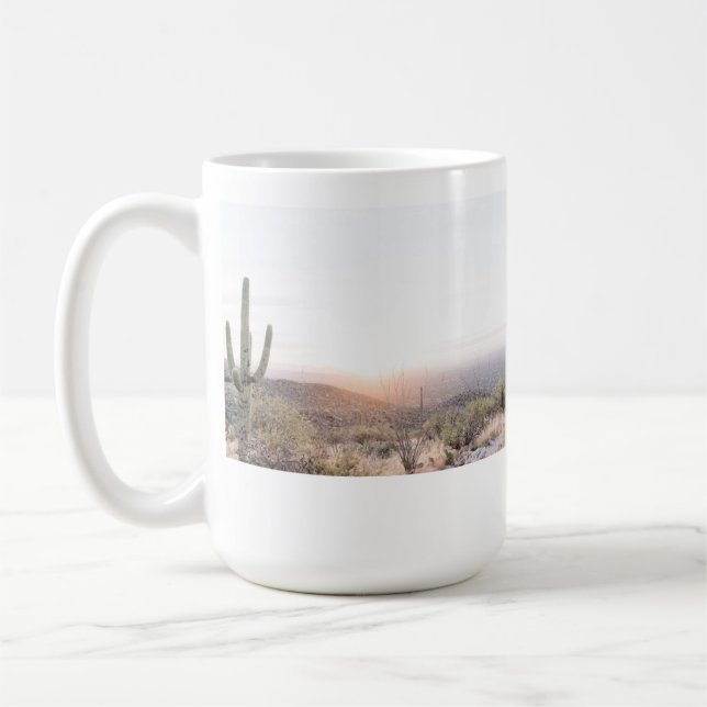 Desert Cactus Sunset, caneca de café Arizona (Esquerda)