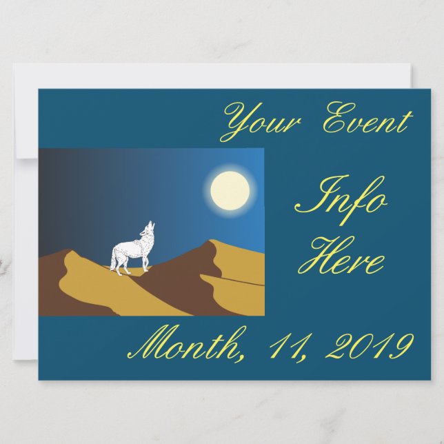 Desert Coyote Howling Full Moon Thunder_Cove (Frente)