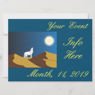 Desert Coyote Howling Full Moon Thunder_Cove