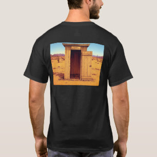 Desert Outhouse homens negros camiseta atrás