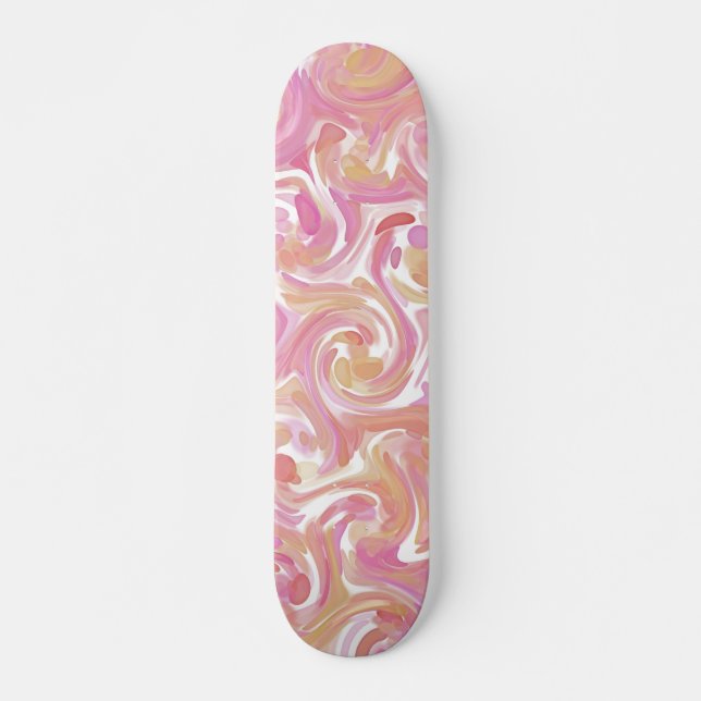 Desert Rosa Swirl Skateboard (Frente)