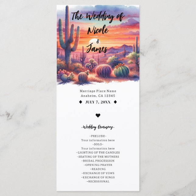 Desert Sunset Glow Watercolor Programa Sudoeste (Frente)