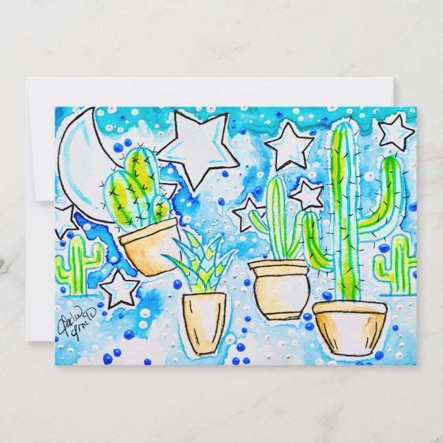 "Deserto Azul" Cactus (Frente)