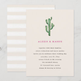 Deserto Neutro | Convite Para Casamento De Cactus